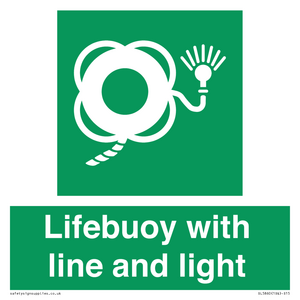 Lifebuoy with line and light